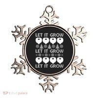Let It Grow Santa Beard Ugly Christmas Sweater Ornament thumb 0