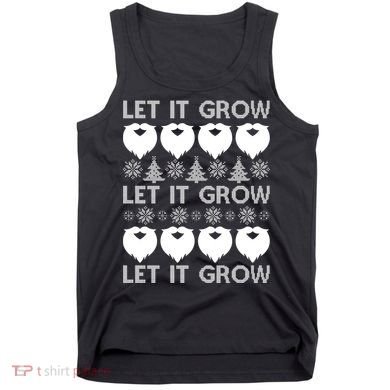 Let It Grow Santa Beard Ugly Christmas Sweater Tank Top