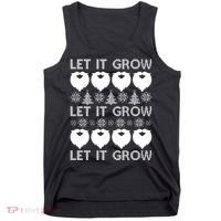 Let It Grow Santa Beard Ugly Christmas Sweater Tank Top thumb 0