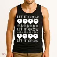 Let It Grow Santa Beard Ugly Christmas Sweater Tank Top thumb 3