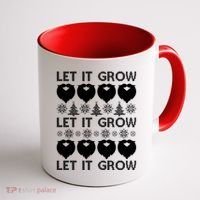 Let It Grow Santa Beard Ugly Christmas Sweater Coffee Mug thumb 1