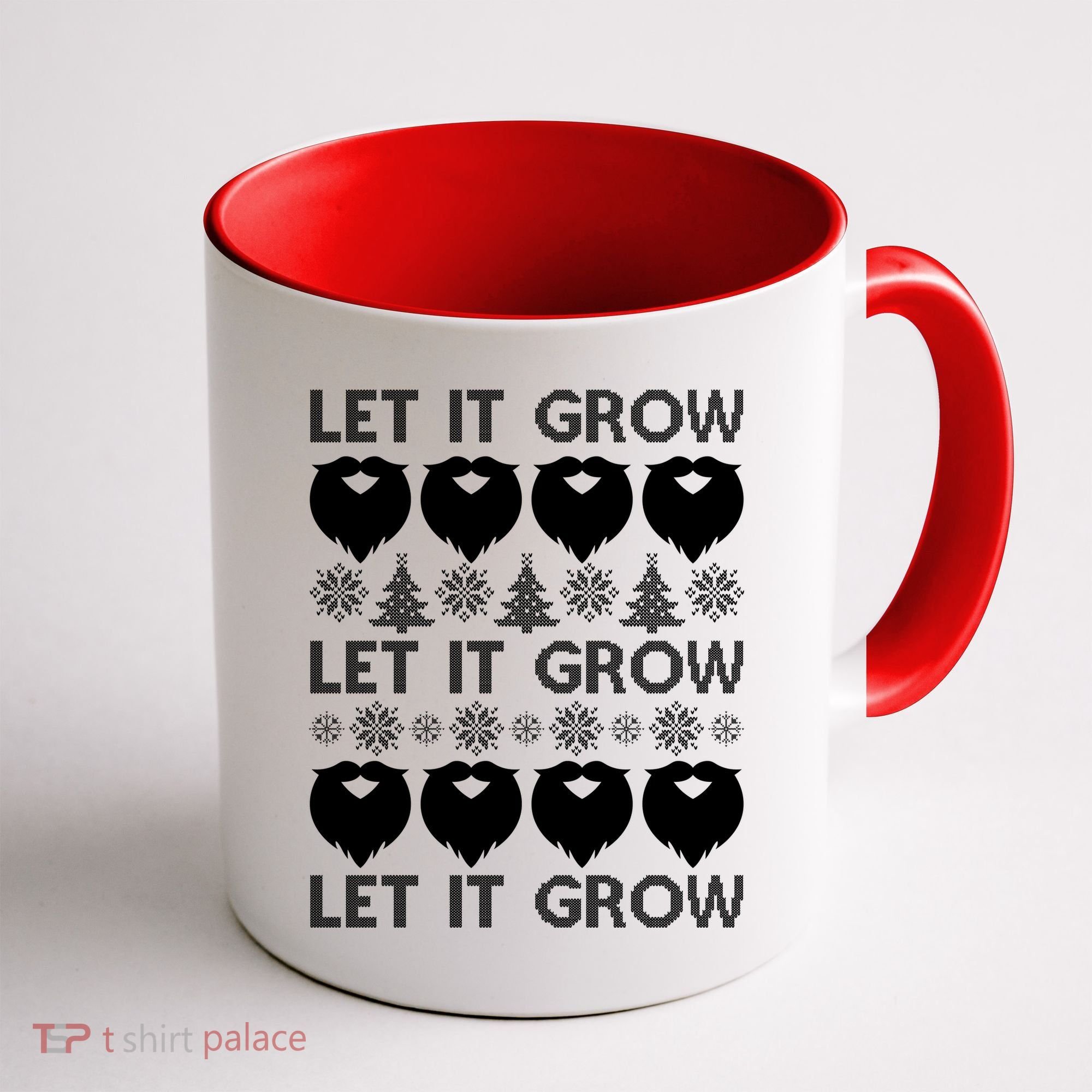 Let It Grow Santa Beard Ugly Christmas Sweater Coffee Mug