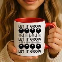 Let It Grow Santa Beard Ugly Christmas Sweater Coffee Mug thumb 3