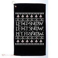 Let it Snow Let It Snow Let It Snow Ugly Christmas Golf Towel thumb 0