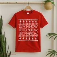 Let it Snow Let It Snow Let It Snow Ugly Christmas T-Shirt thumb 2