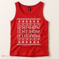 Let it Snow Let It Snow Let It Snow Ugly Christmas Tank Top thumb 2