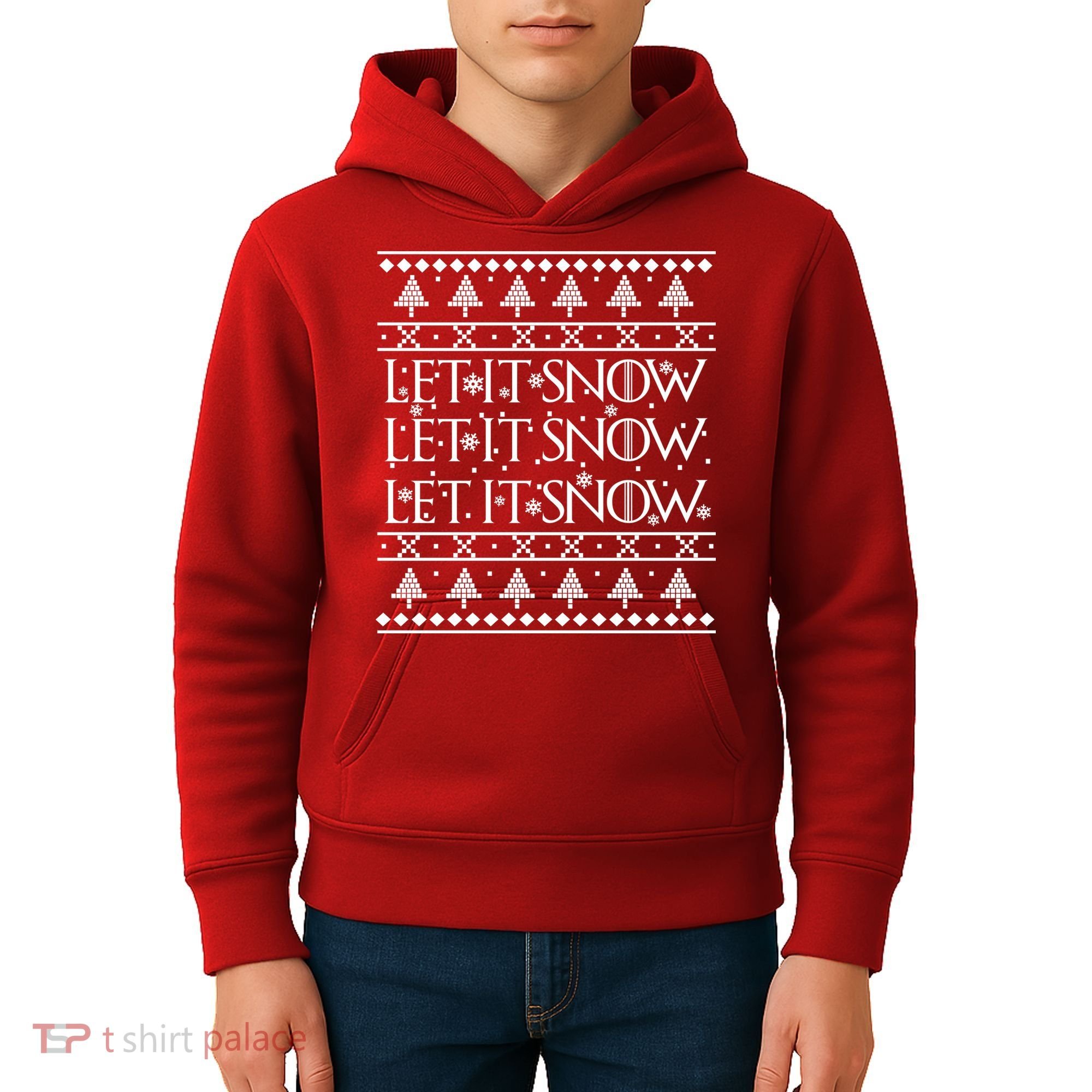 Let it Snow Let It Snow Let It Snow Ugly Christmas Kids Hoodie
