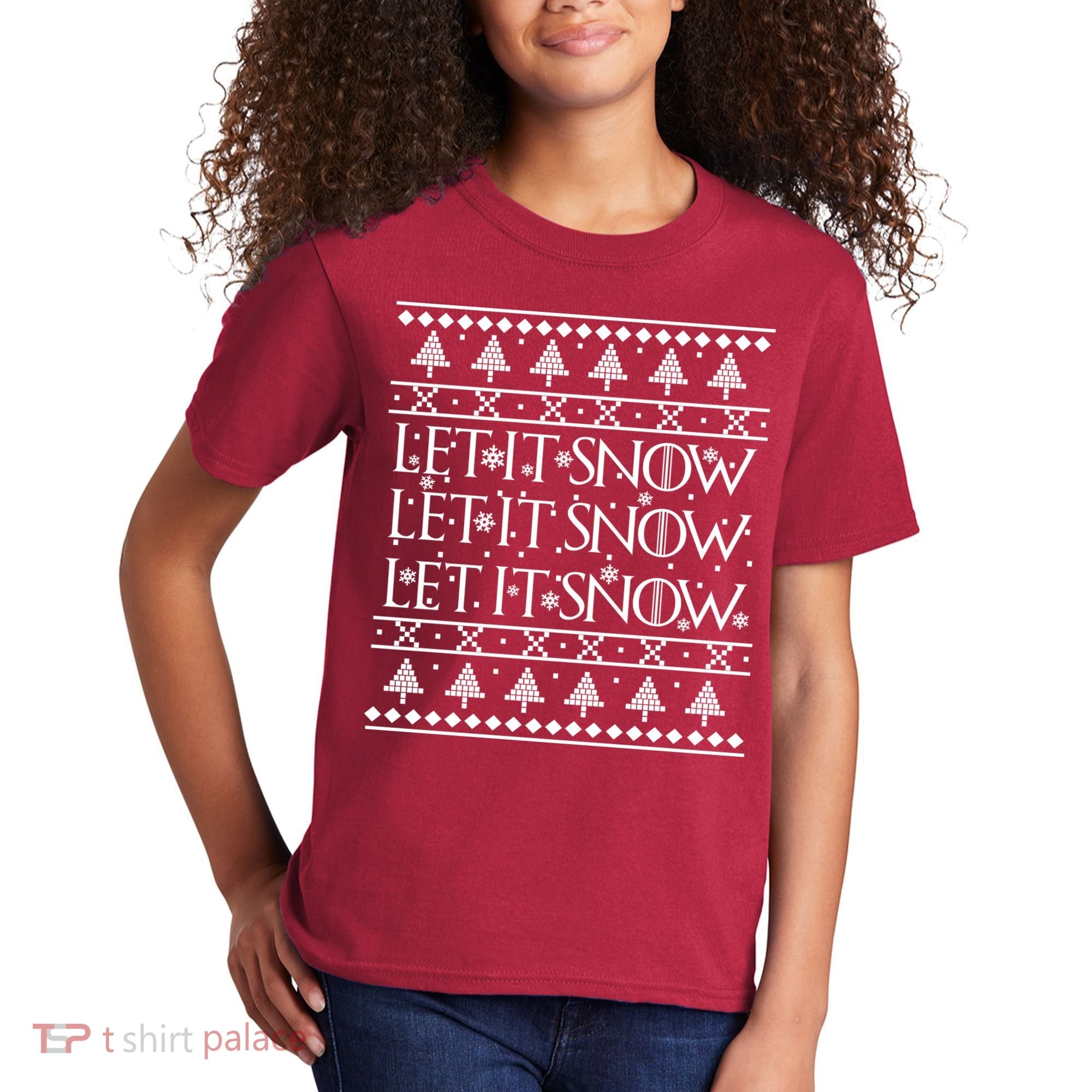 Let it Snow Let It Snow Let It Snow Ugly Christmas Kids T-Shirt