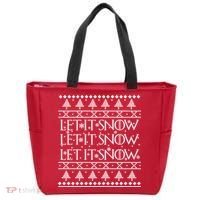 Let it Snow Let It Snow Let It Snow Ugly Christmas Tote Bag thumb 0