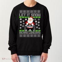 Let It Snow Merry Cokemas Santa Claus Ugly Christmas Women's Sweatshirt thumb 0