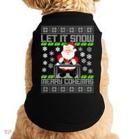 Let It Snow Merry Cokemas Santa Claus Ugly Christmas Doggie Tank thumb 0