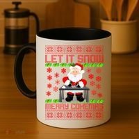Let It Snow Merry Cokemas Santa Claus Ugly Christmas Coffee Mug thumb 4