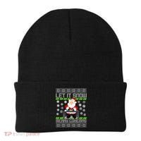 Let It Snow Merry Cokemas Santa Claus Ugly Christmas Beanie thumb 0