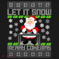 Let It Snow Merry Cokemas Santa Claus Ugly Christmas Women's Hoodie thumb 2