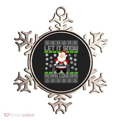 Let It Snow Merry Cokemas Santa Claus Ugly Christmas Ornament