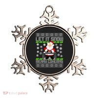 Let It Snow Merry Cokemas Santa Claus Ugly Christmas Ornament thumb 0