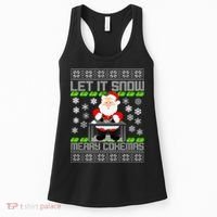 Let It Snow Merry Cokemas Santa Claus Ugly Christmas Women's Tank Top thumb 0