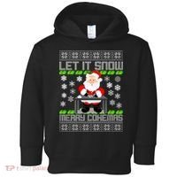 Let It Snow Merry Cokemas Santa Claus Ugly Christmas Toddler Hoodie thumb 0