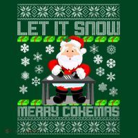 Let It Snow Merry Cokemas Santa Claus Ugly Christmas Long Sleeve Shirt thumb 2