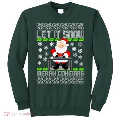 Let It Snow Merry Cokemas Santa Claus Ugly Christmas Sweatshirt