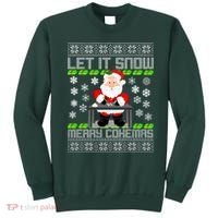 Let It Snow Merry Cokemas Santa Claus Ugly Christmas Sweatshirt thumb 0