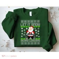 Let It Snow Merry Cokemas Santa Claus Ugly Christmas Sweatshirt thumb 2