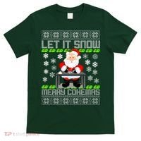 Let It Snow Merry Cokemas Santa Claus Ugly Christmas T-Shirt thumb 0