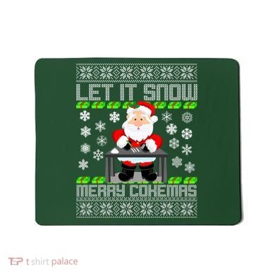 Let It Snow Merry Cokemas Santa Claus Ugly Christmas Mousepad