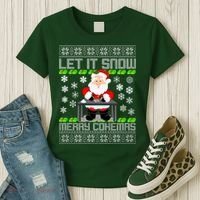 Let It Snow Merry Cokemas Santa Claus Ugly Christmas Women's T-Shirt thumb 3