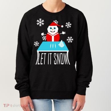 Let it Snow Snow Man Santa Ugly Christmas Women's Sweatshirt