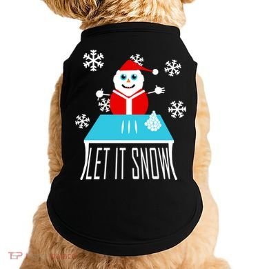 Let it Snow Snow Man Santa Ugly Christmas Doggie Tank