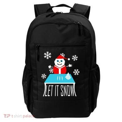 Let it Snow Snow Man Santa Ugly Christmas Backpack