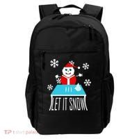 Let it Snow Snow Man Santa Ugly Christmas Backpack thumb 0