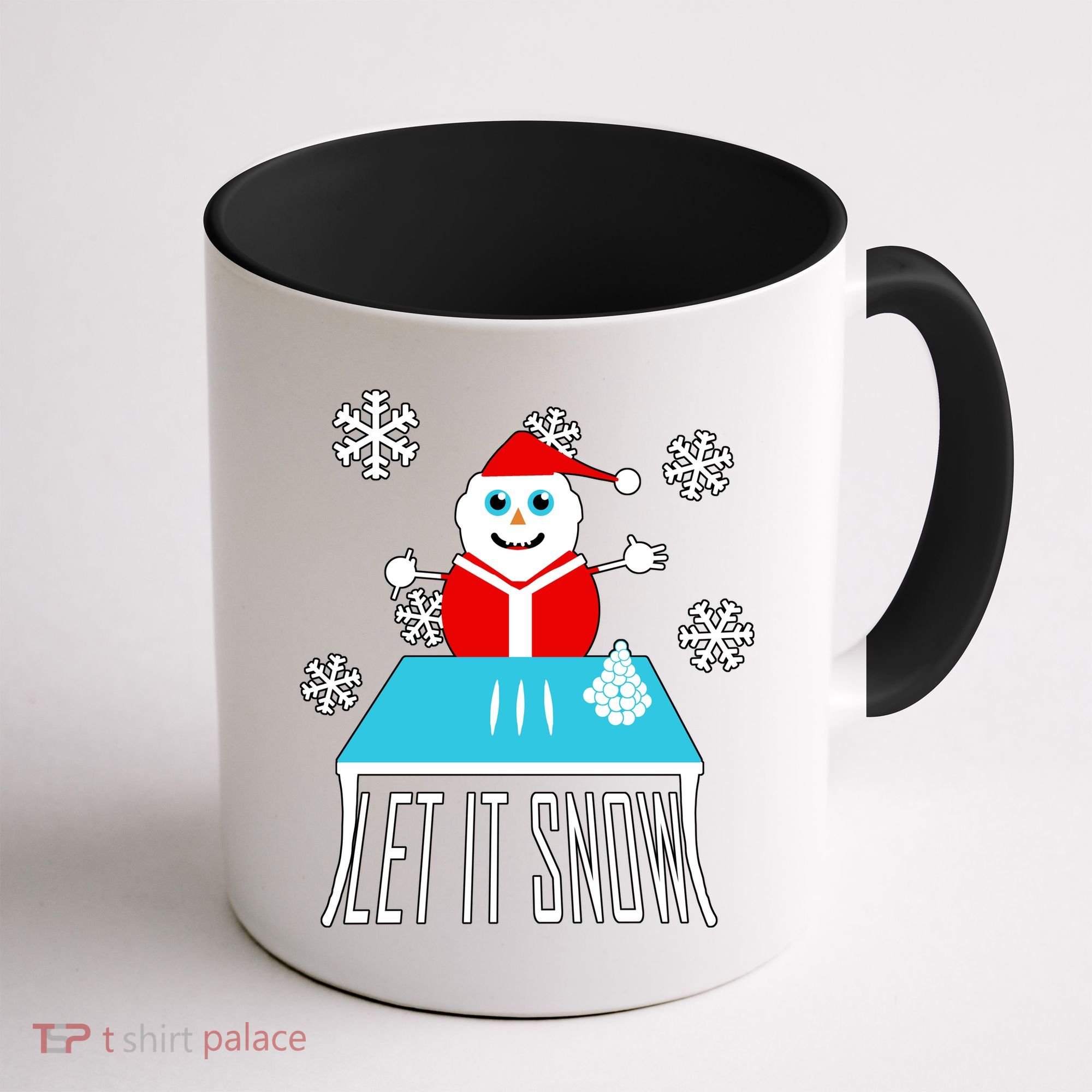 Let it Snow Snow Man Santa Ugly Christmas Coffee Mug