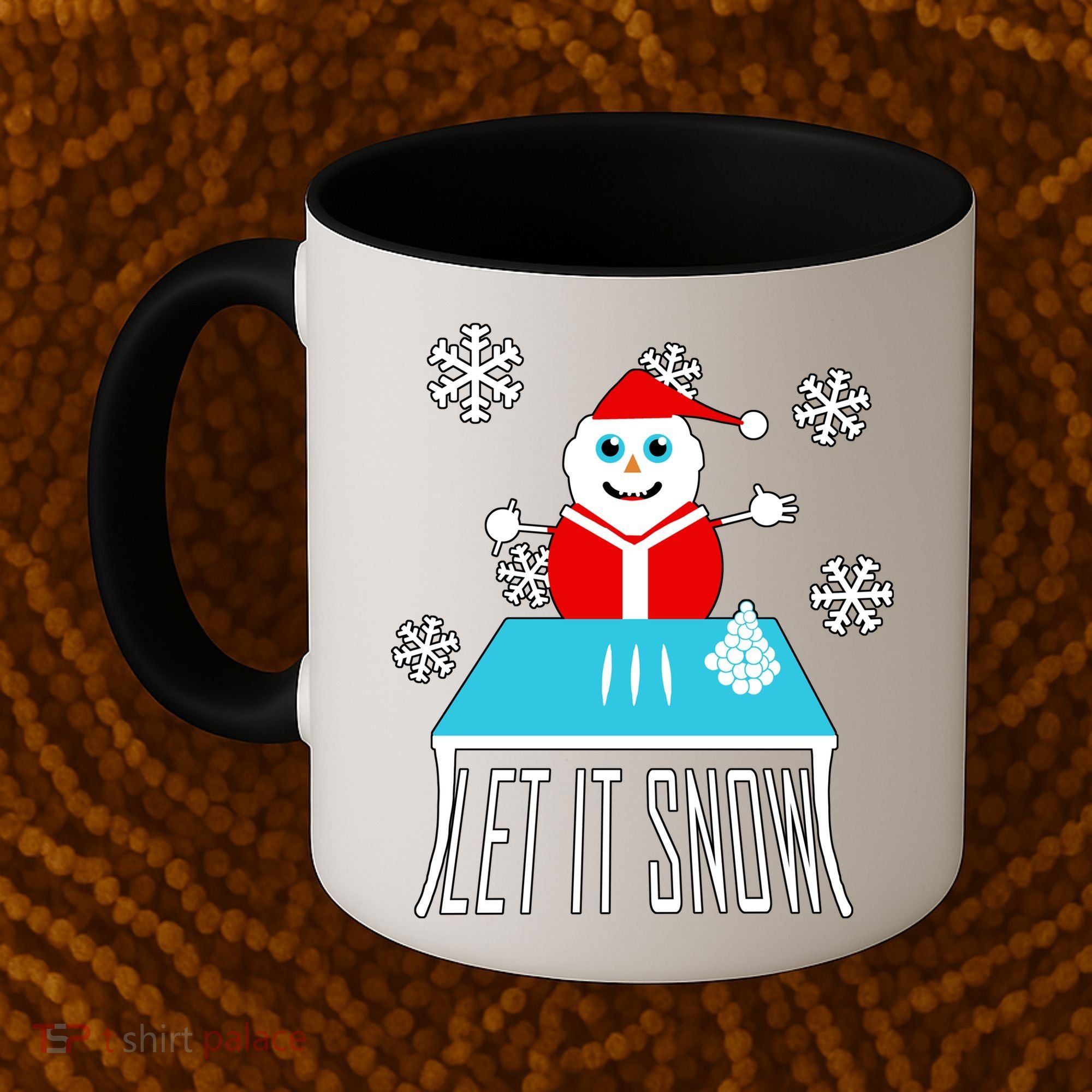 Let it Snow Snow Man Santa Ugly Christmas Coffee Mug