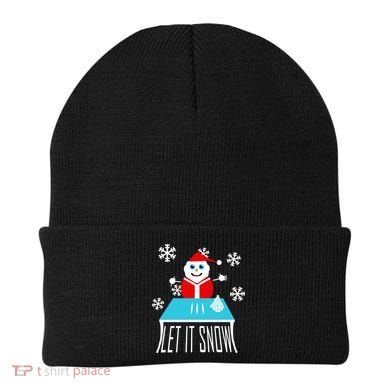 Let it Snow Snow Man Santa Ugly Christmas Beanie