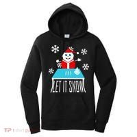 Let it Snow Snow Man Santa Ugly Christmas Women's Hoodie thumb 0