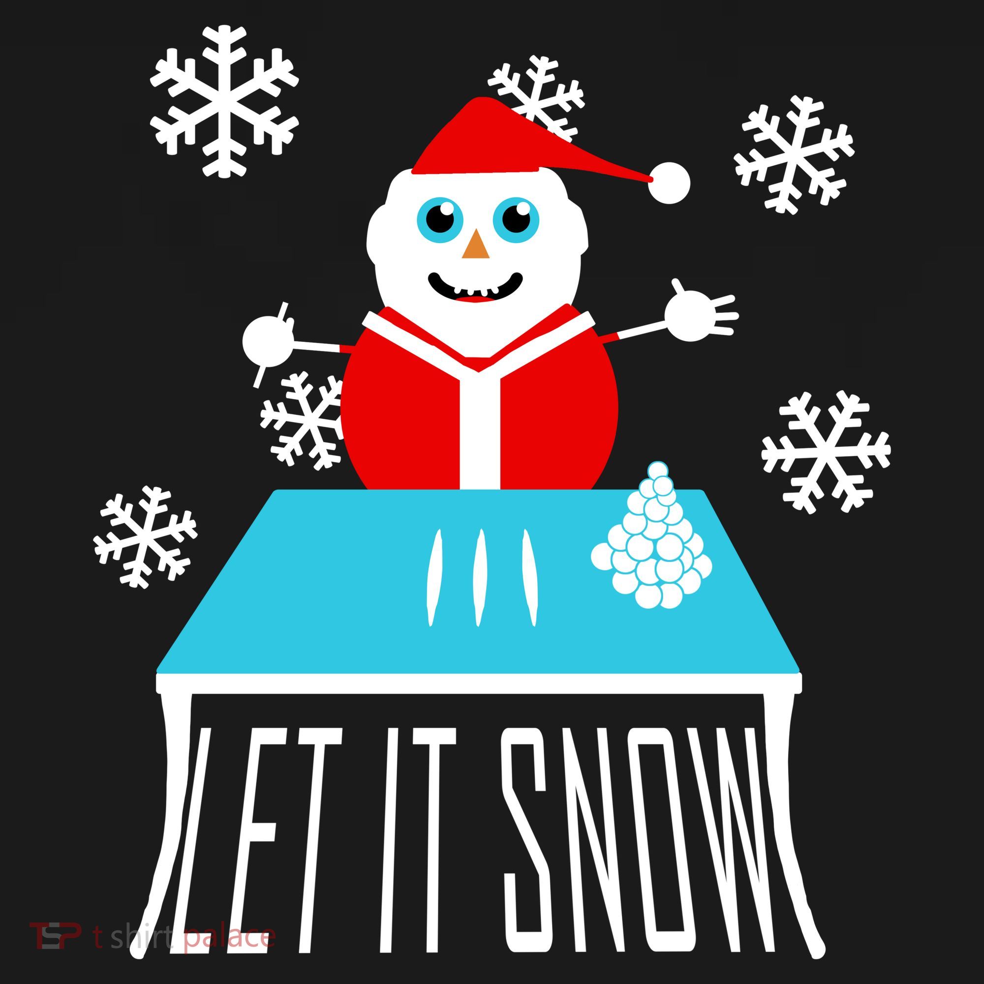 Let it Snow Snow Man Santa Ugly Christmas Women's Hoodie