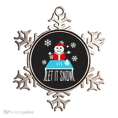 Let it Snow Snow Man Santa Ugly Christmas Ornament