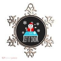 Let it Snow Snow Man Santa Ugly Christmas Ornament thumb 0