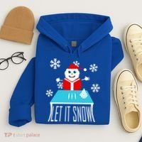 Let it Snow Snow Man Santa Ugly Christmas Hoodie thumb 4