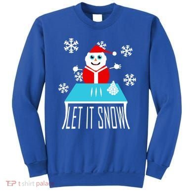Let it Snow Snow Man Santa Ugly Christmas Sweatshirt