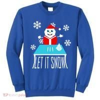 Let it Snow Snow Man Santa Ugly Christmas Sweatshirt thumb 0
