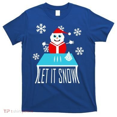 Let it Snow Snow Man Santa Ugly Christmas T-Shirt