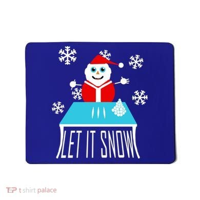 Let it Snow Snow Man Santa Ugly Christmas Mousepad