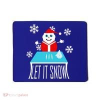 Let it Snow Snow Man Santa Ugly Christmas Mousepad thumb 0