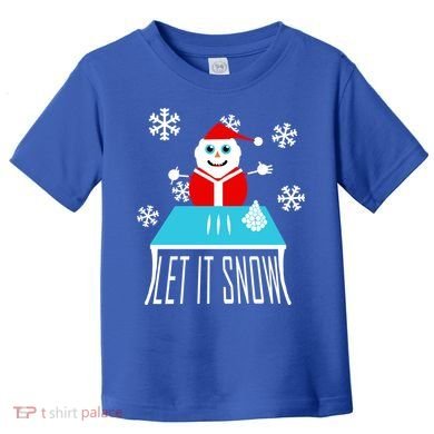 Let it Snow Snow Man Santa Ugly Christmas Toddler T-Shirt