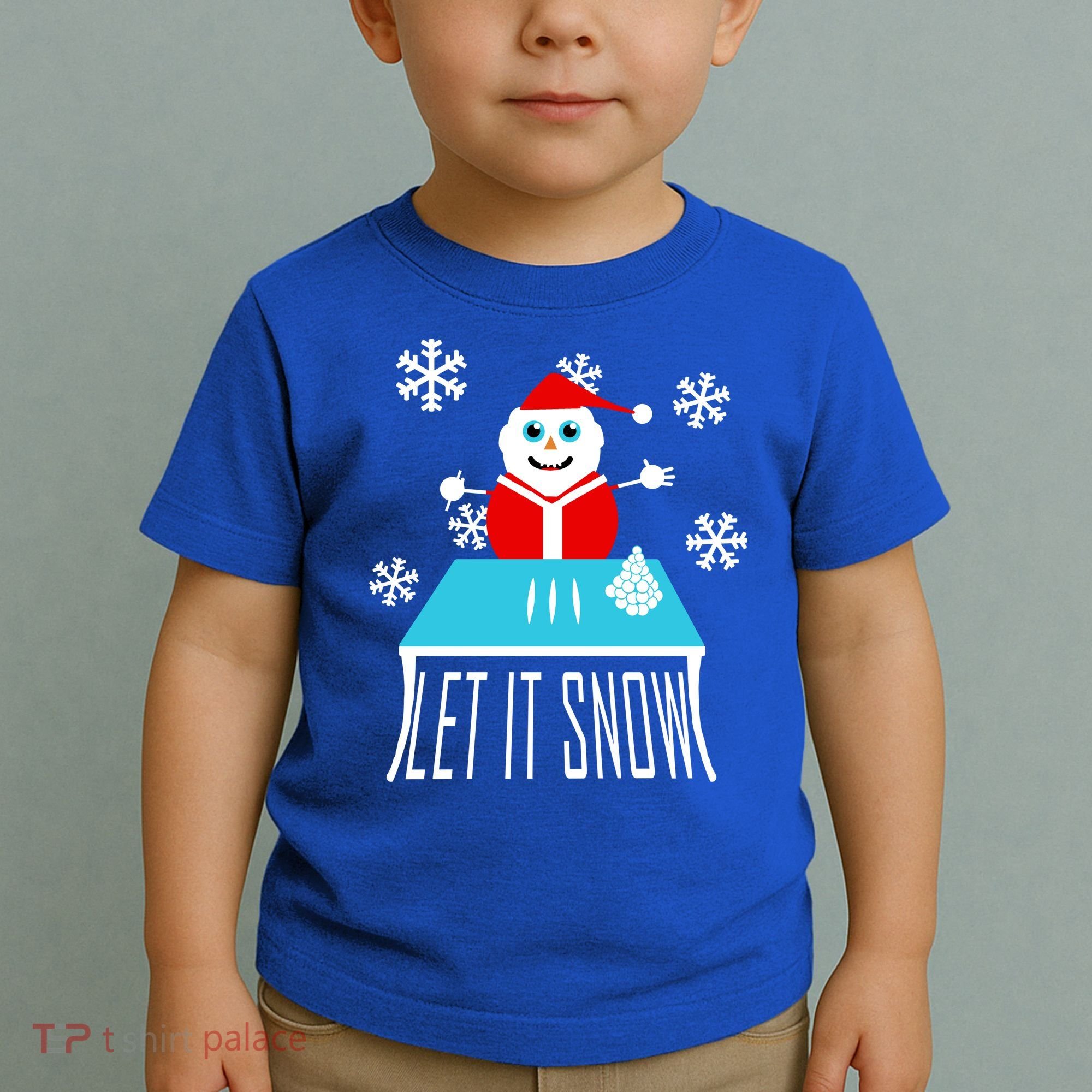 Let it Snow Snow Man Santa Ugly Christmas Toddler T-Shirt