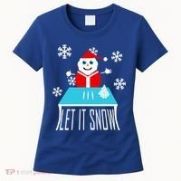 Let it Snow Snow Man Santa Ugly Christmas Women's T-Shirt thumb 0