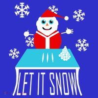 Let it Snow Snow Man Santa Ugly Christmas Women's T-Shirt thumb 6